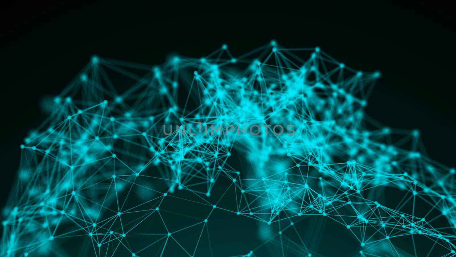 Connection structure , 3d animation abstract background with dots and lines. 3d rendering