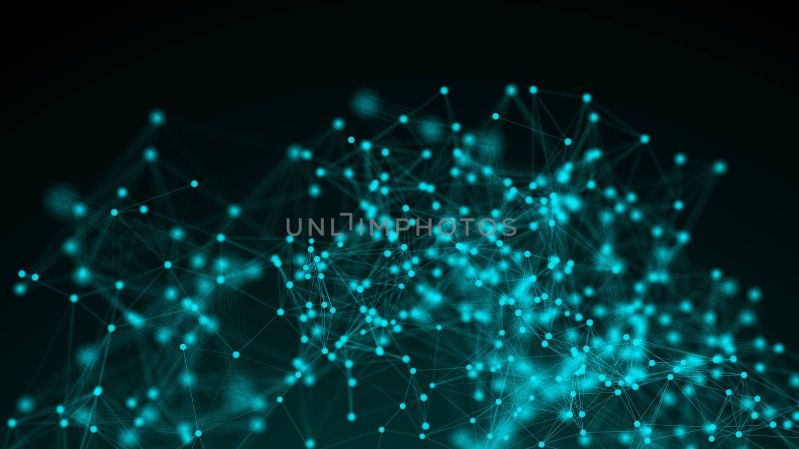 Connection structure , 3d animation abstract background with dots and lines by nolimit046