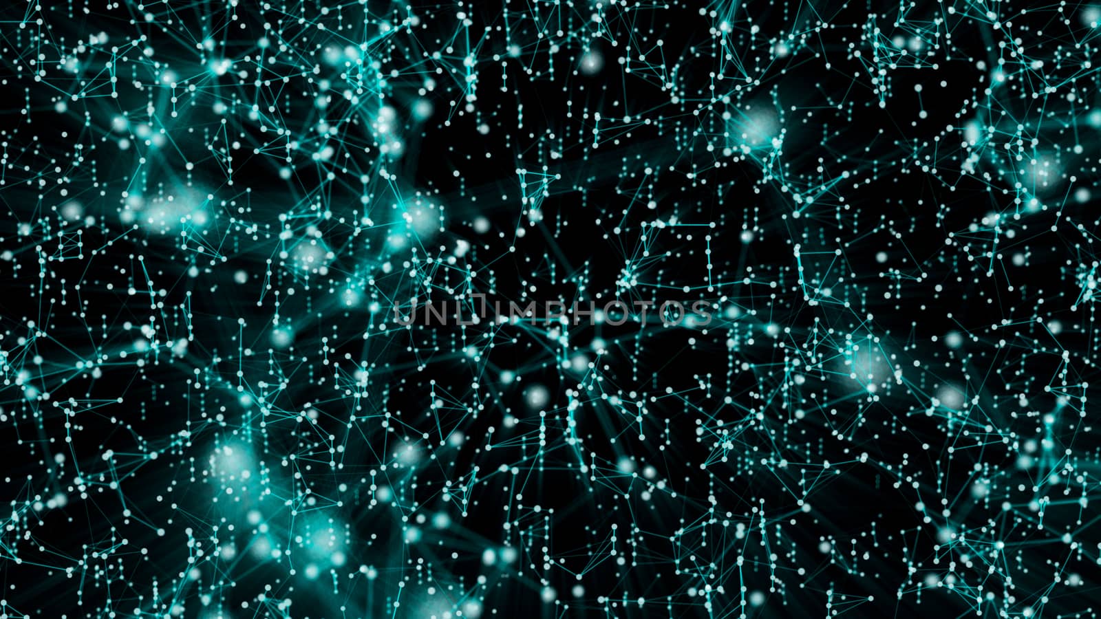 Abstract connection dots. Technology background. Digital drawing blue theme. Network concept by nolimit046