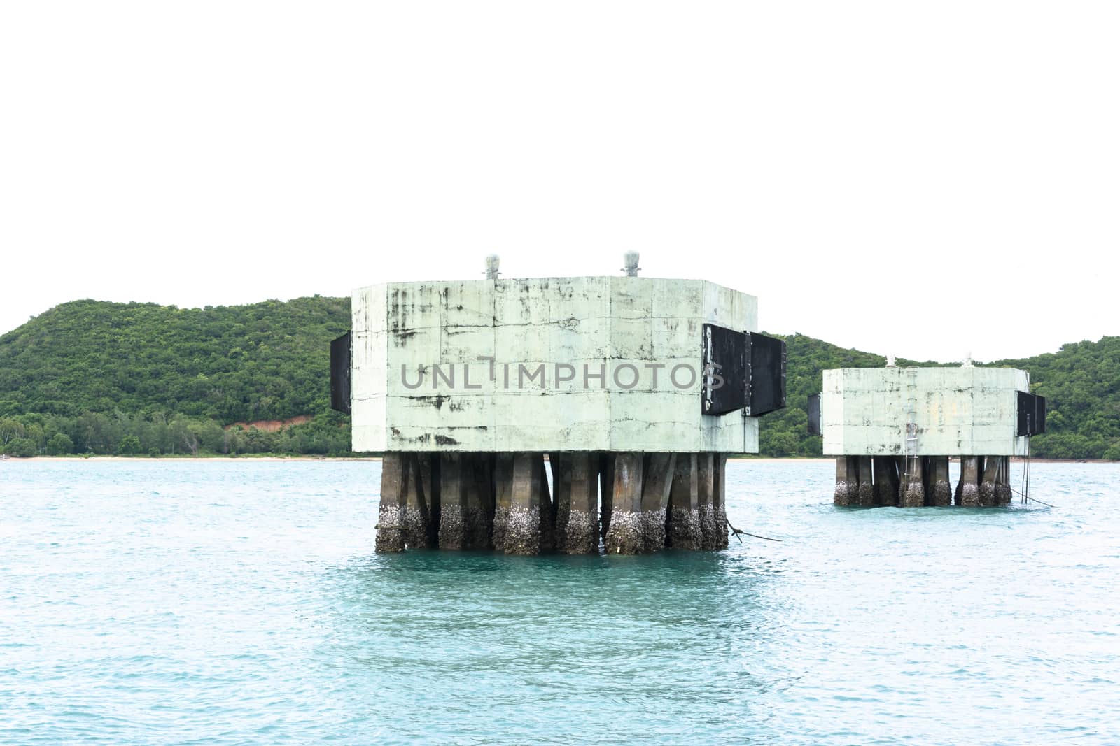 Concrete steel pillar for parking boat by ahimaone