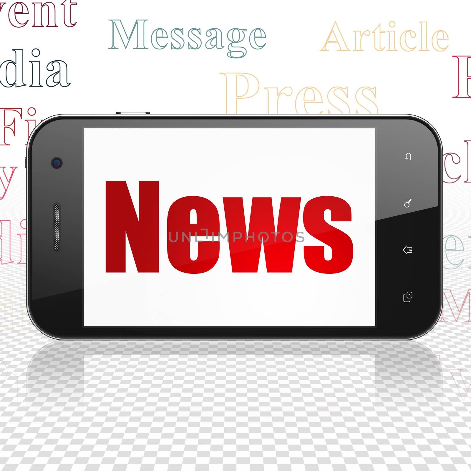 News concept: Smartphone with News on display by maxkabakov