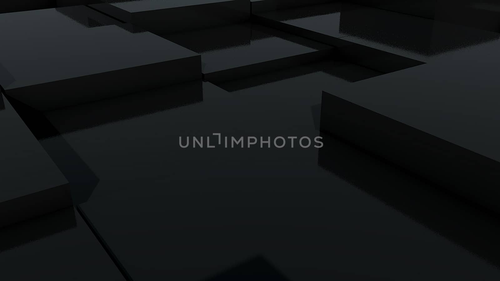 Abstract geometric background with cubes in black by nolimit046