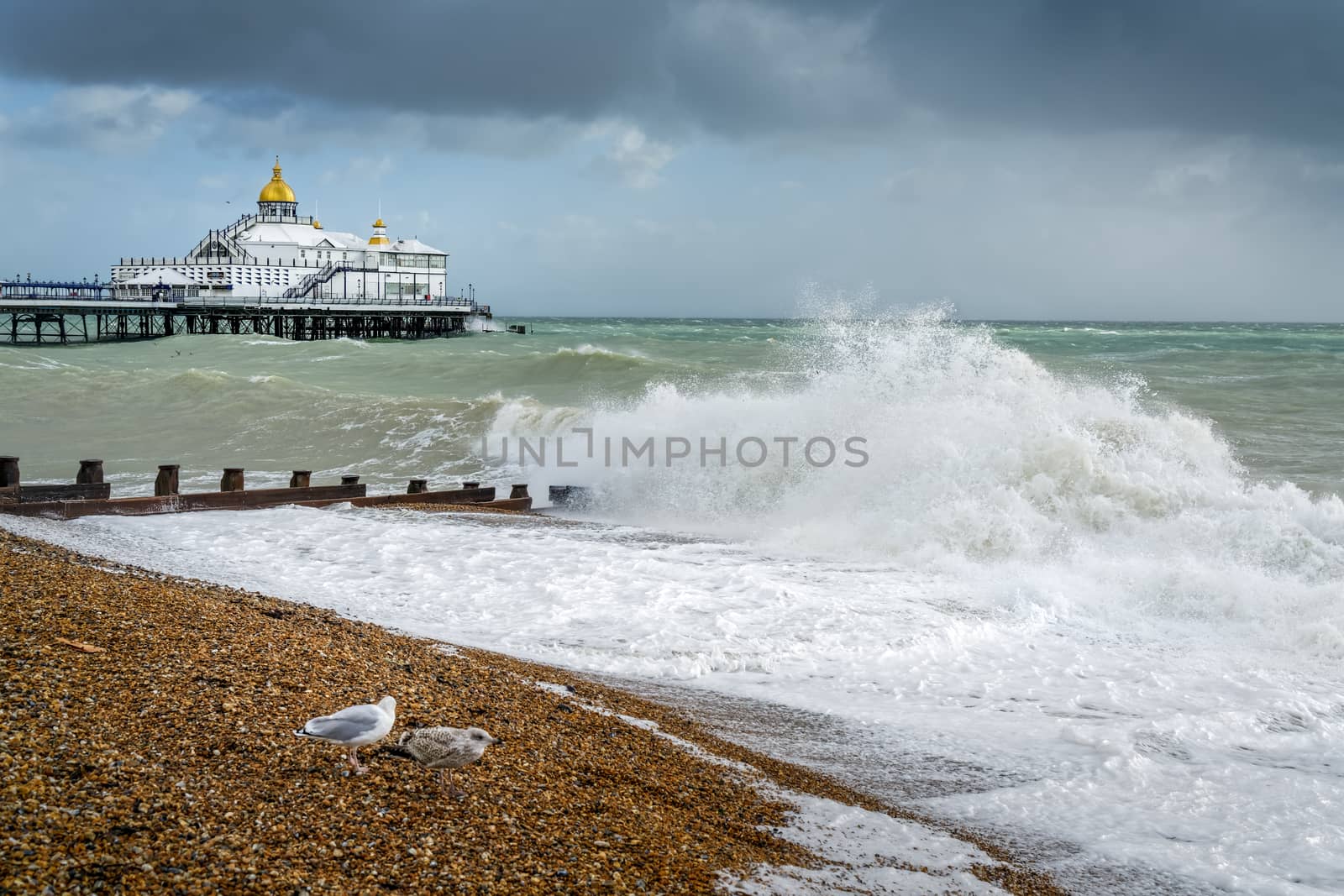 EASTBOURNE, EAST SUSSEX/UK - OCTOBER 21 : Tail End of Storm Bria by phil_bird