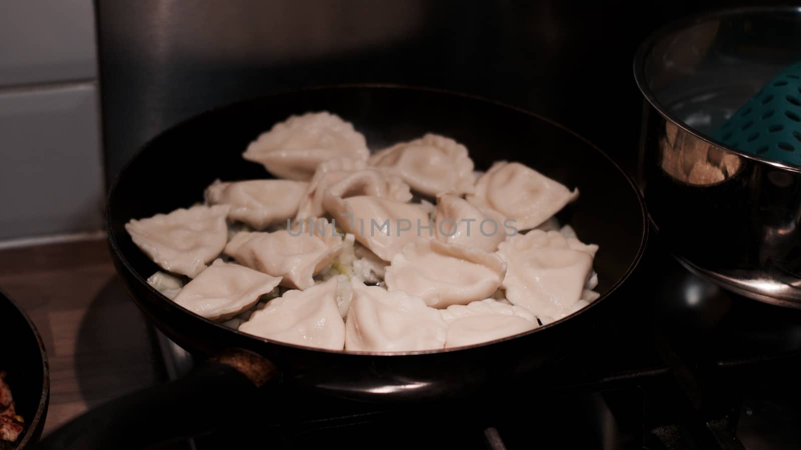 Fresh and tasty christmas dumplings. Delicious food concept.