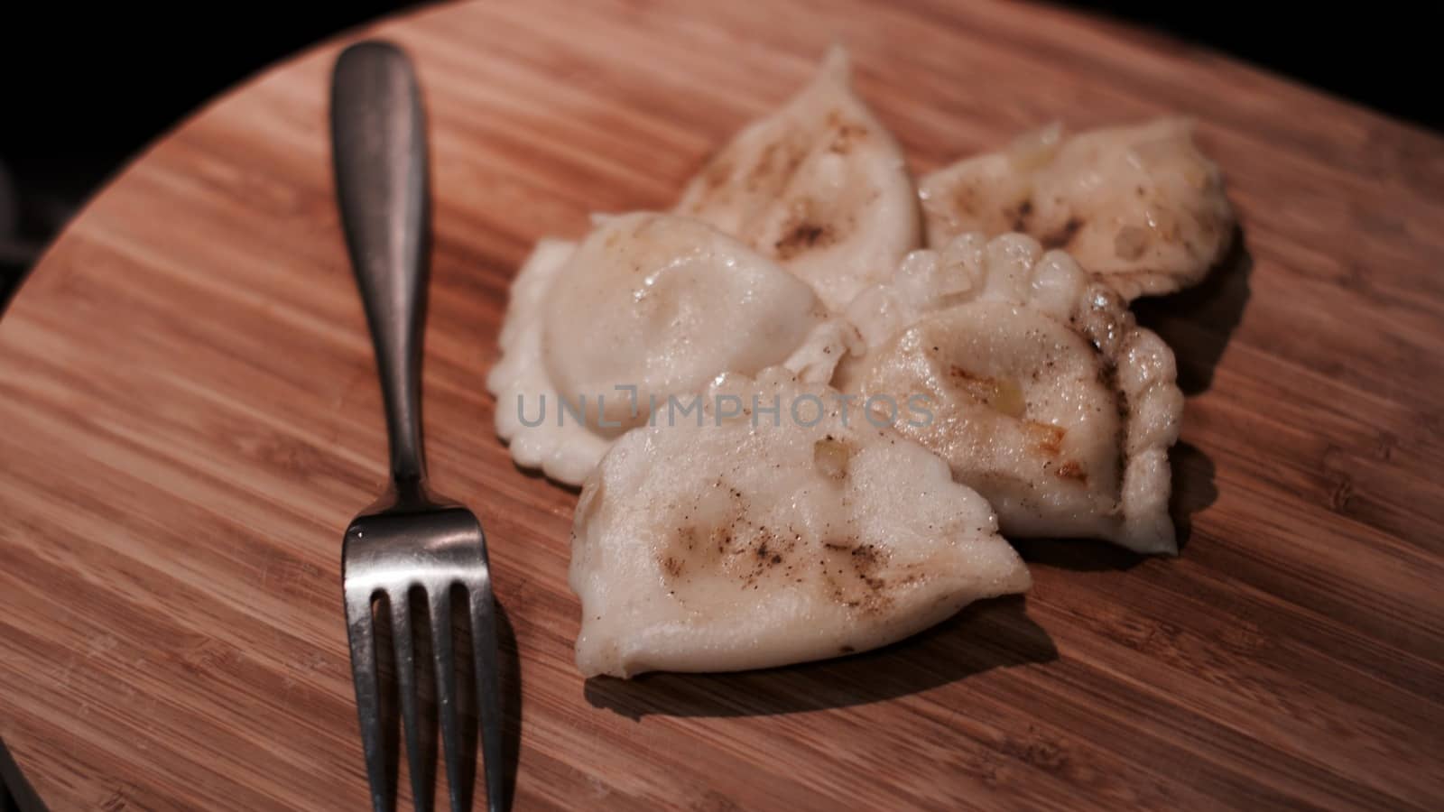 Fresh and tasty christmas dumplings. Delicious food concept.