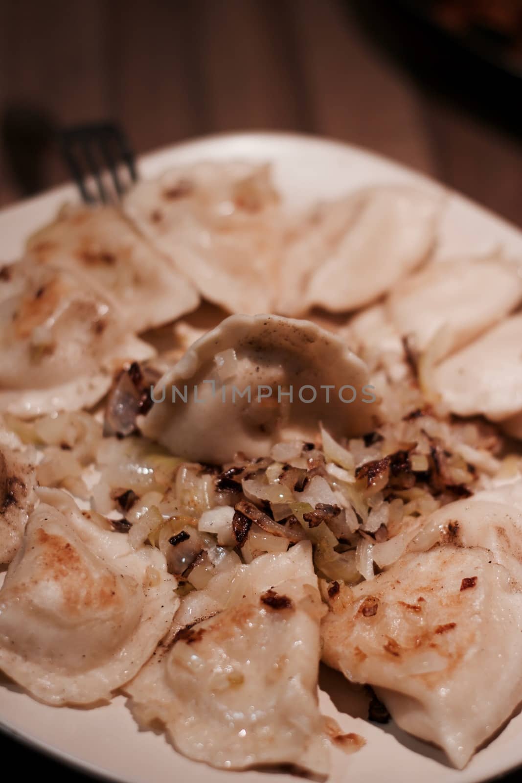 Fresh and tasty christmas dumplings. Delicious food concept.
