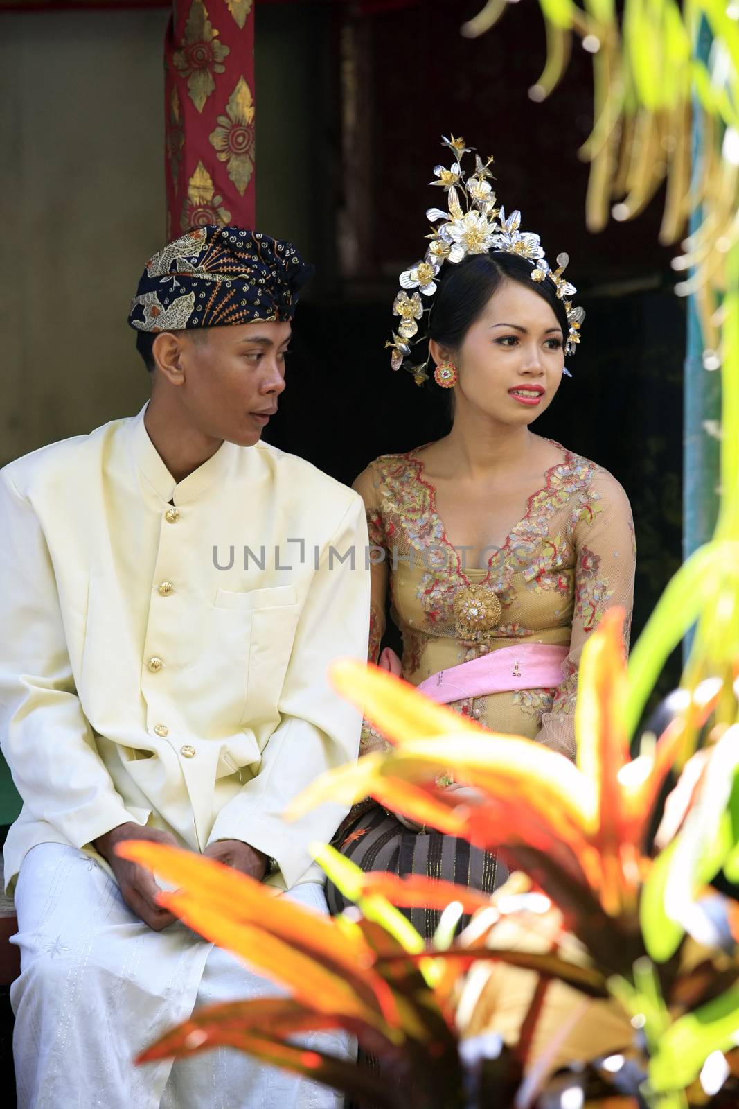 The moment of wedding ceremony of the Indonesian wedding