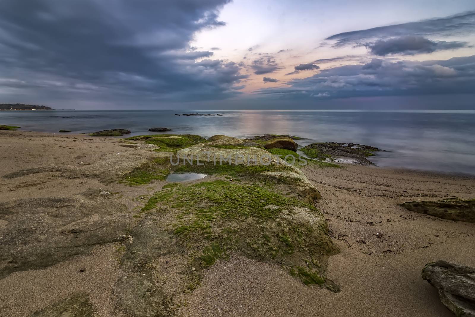 rocky beach seascape by EdVal