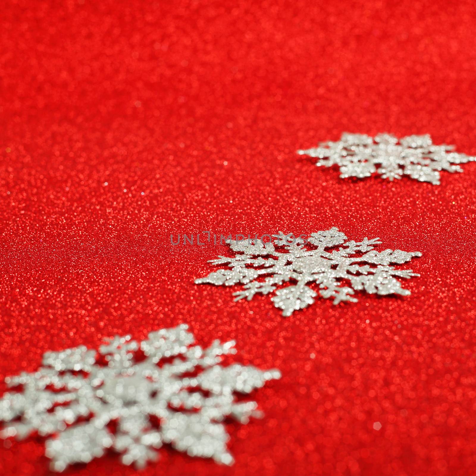 Silver decorative snowflakes by destillat