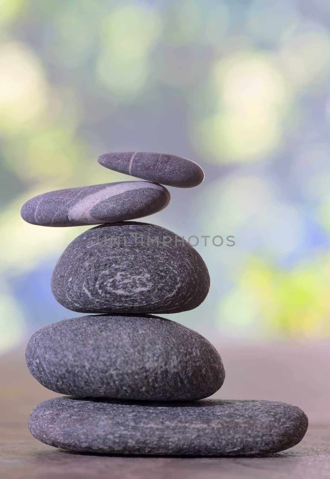 stack of  pebble stones in nature