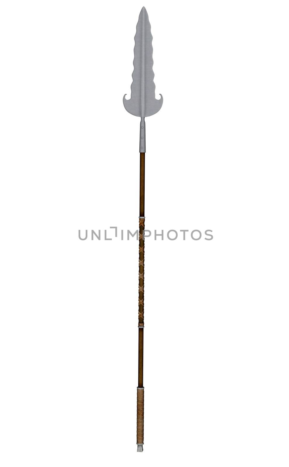 Partizan weapon isolated in white background - 3D render