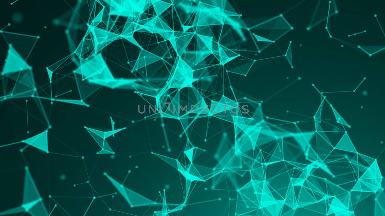 Abstract polygonal space low poly with connection lines and dots by nolimit046