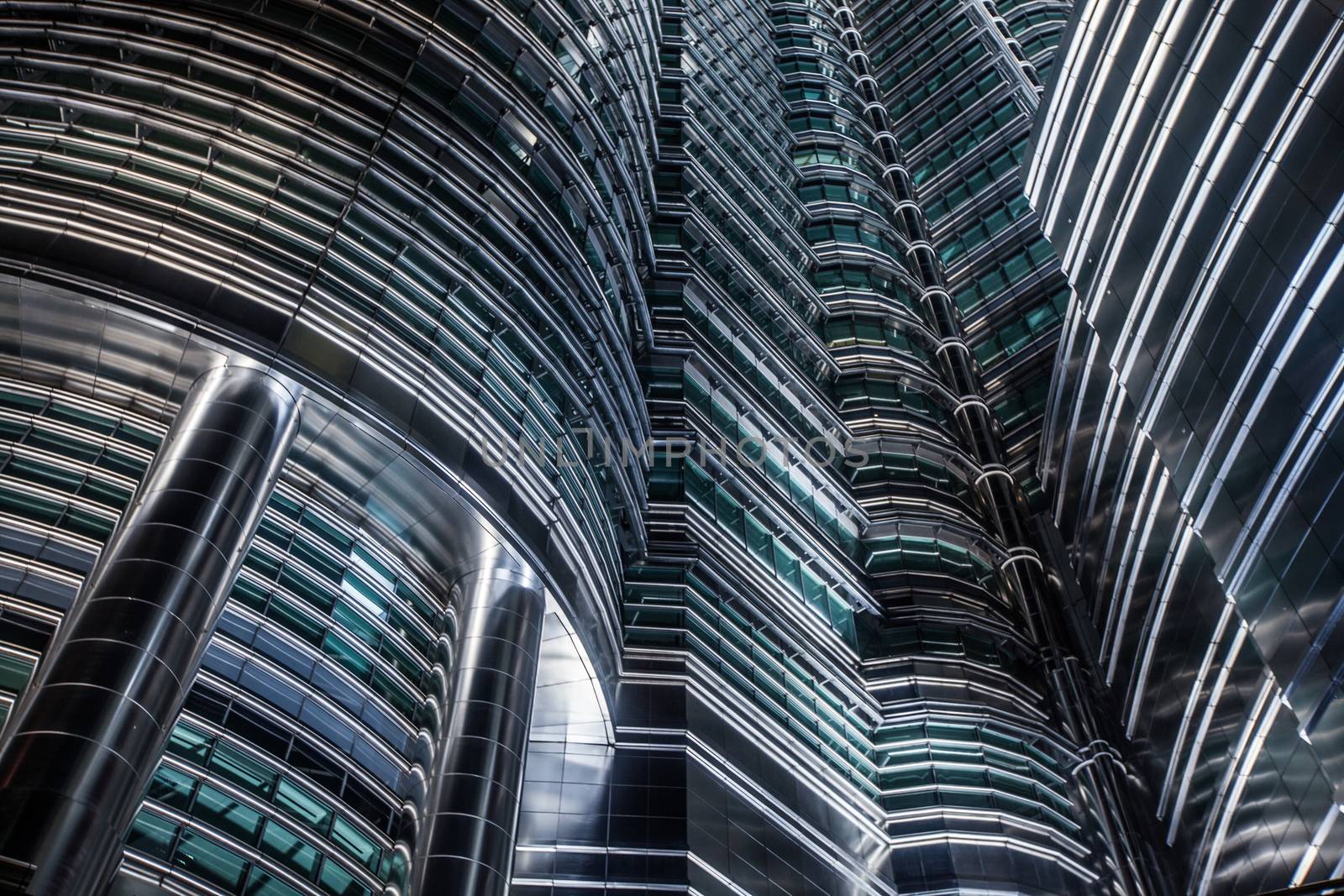Abstract skyscraper background, The Petronas Towers, Kuala Lumpur