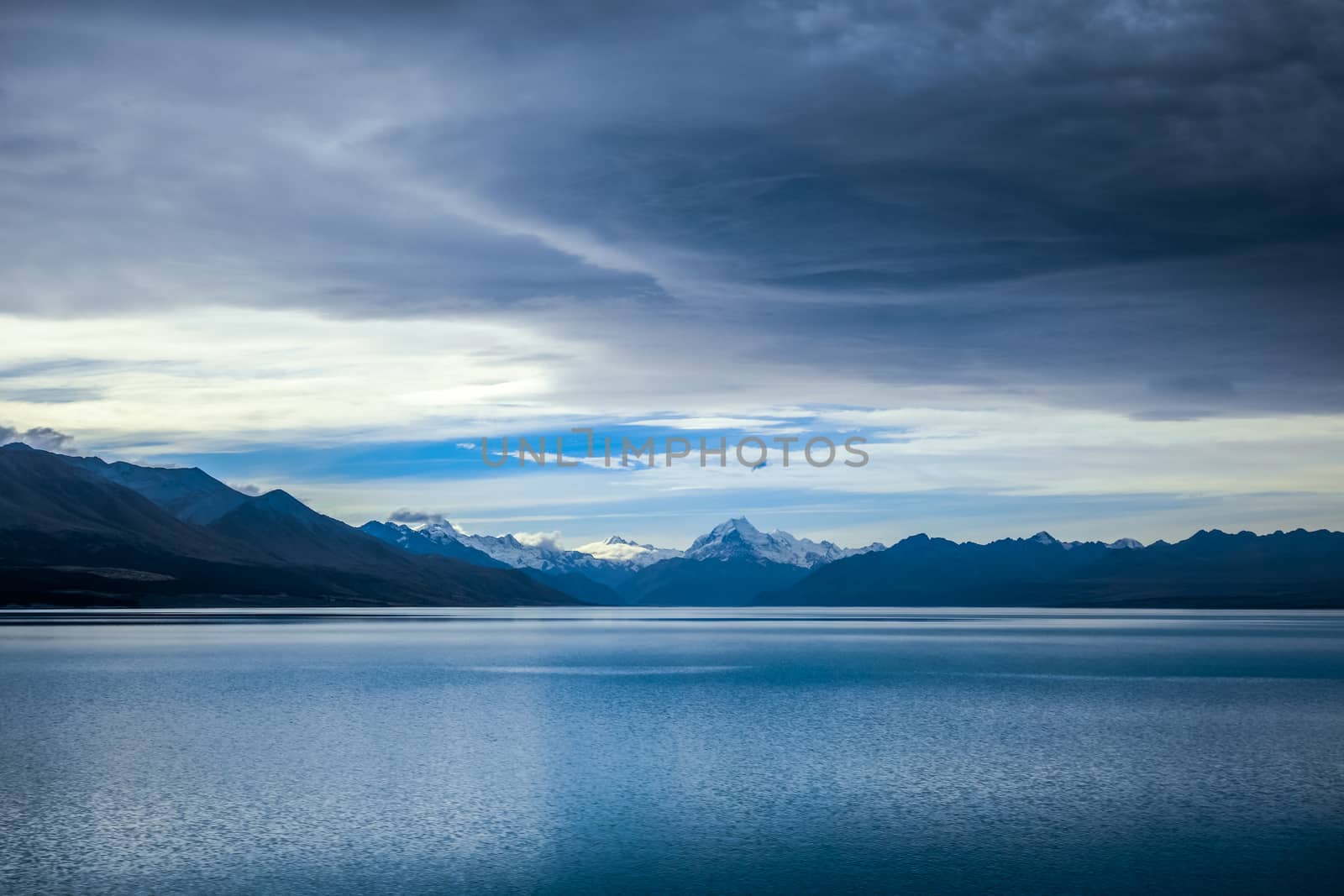 Pukaki lake at sunset, Mount Cook, New Zealand by daboost