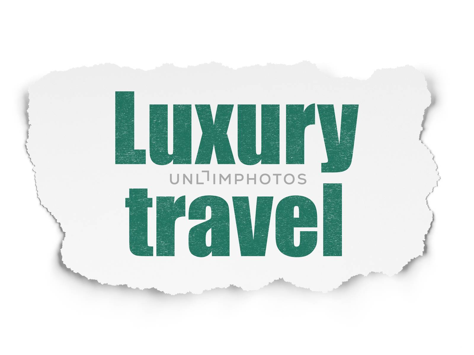 Tourism concept: Luxury Travel on Torn Paper background by maxkabakov