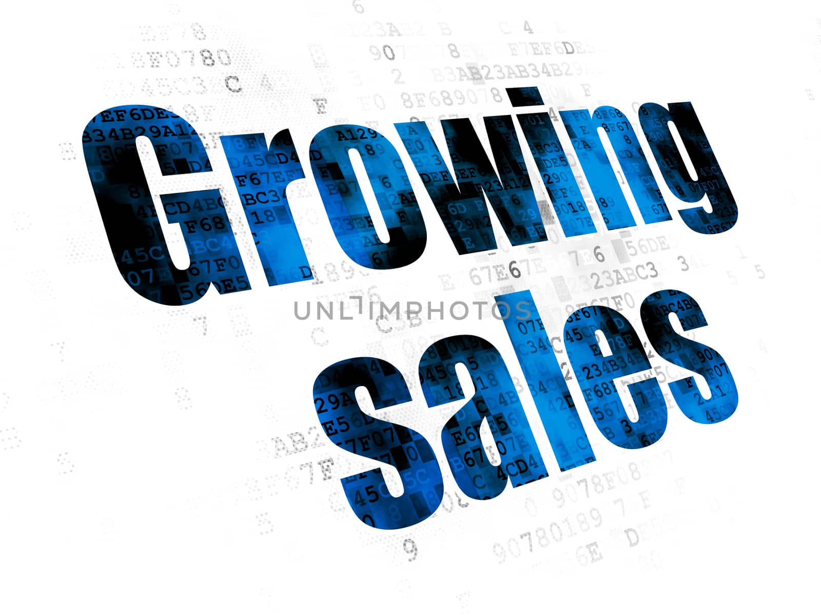 Business concept: Growing Sales on Digital background by maxkabakov