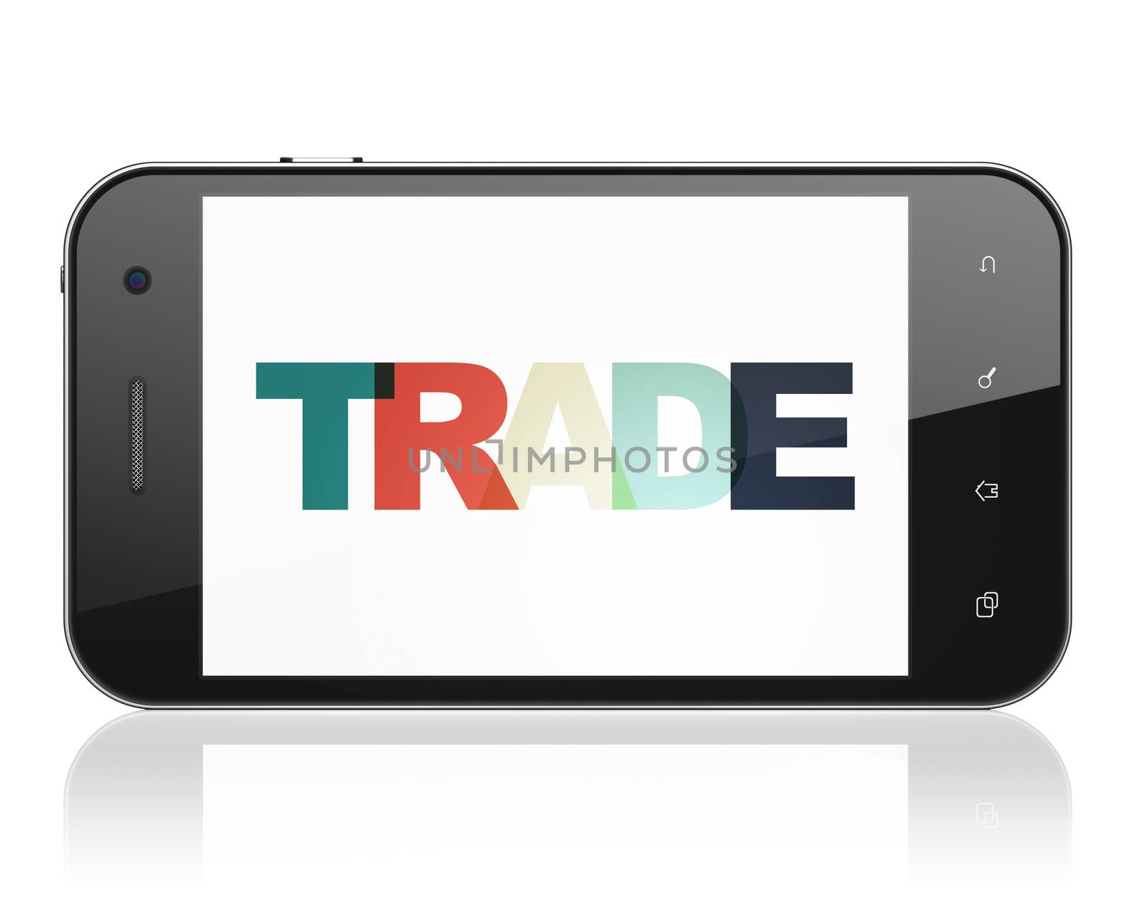 Finance concept: Smartphone with Trade on  display by maxkabakov