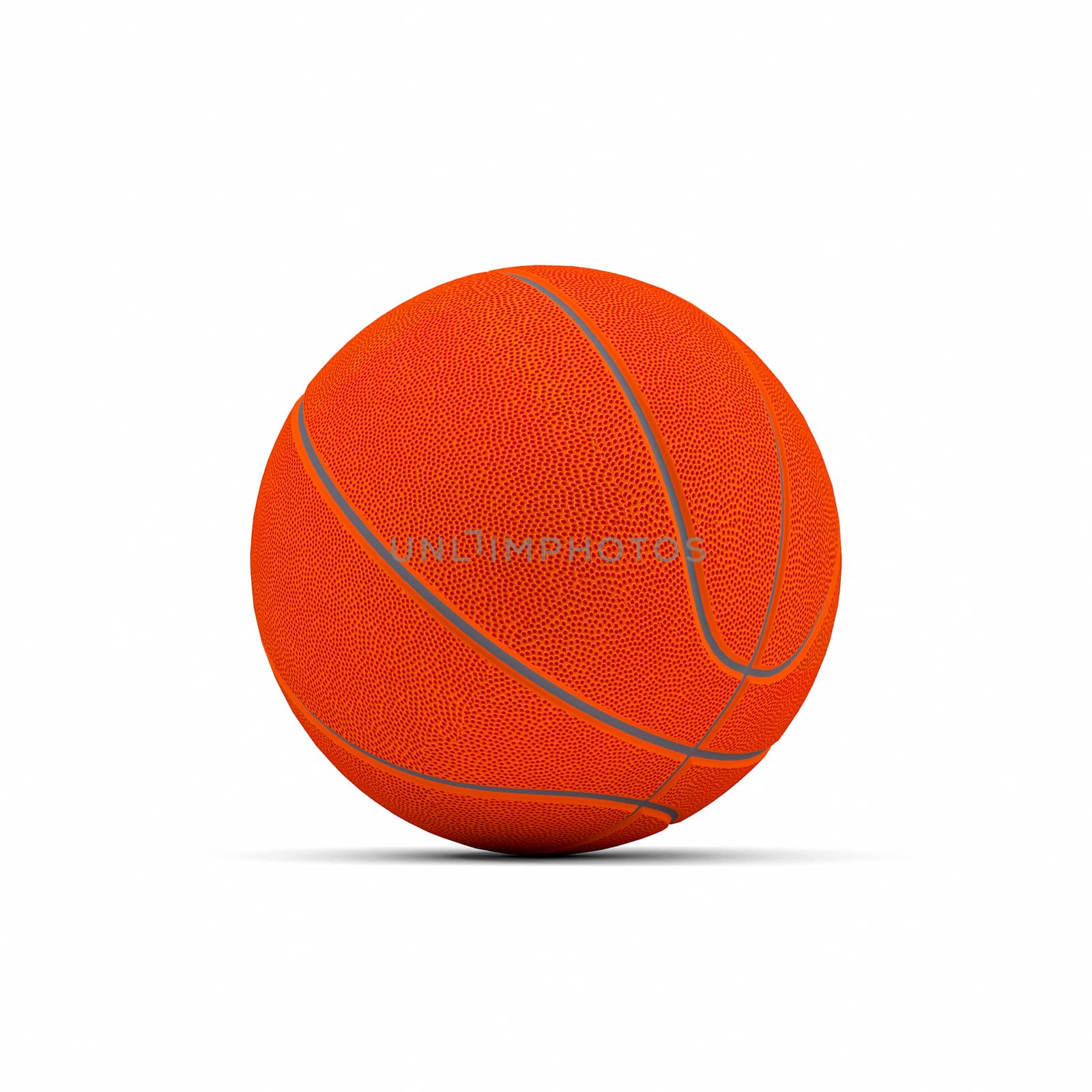 Basketball isolated on a white background. 3d illustration