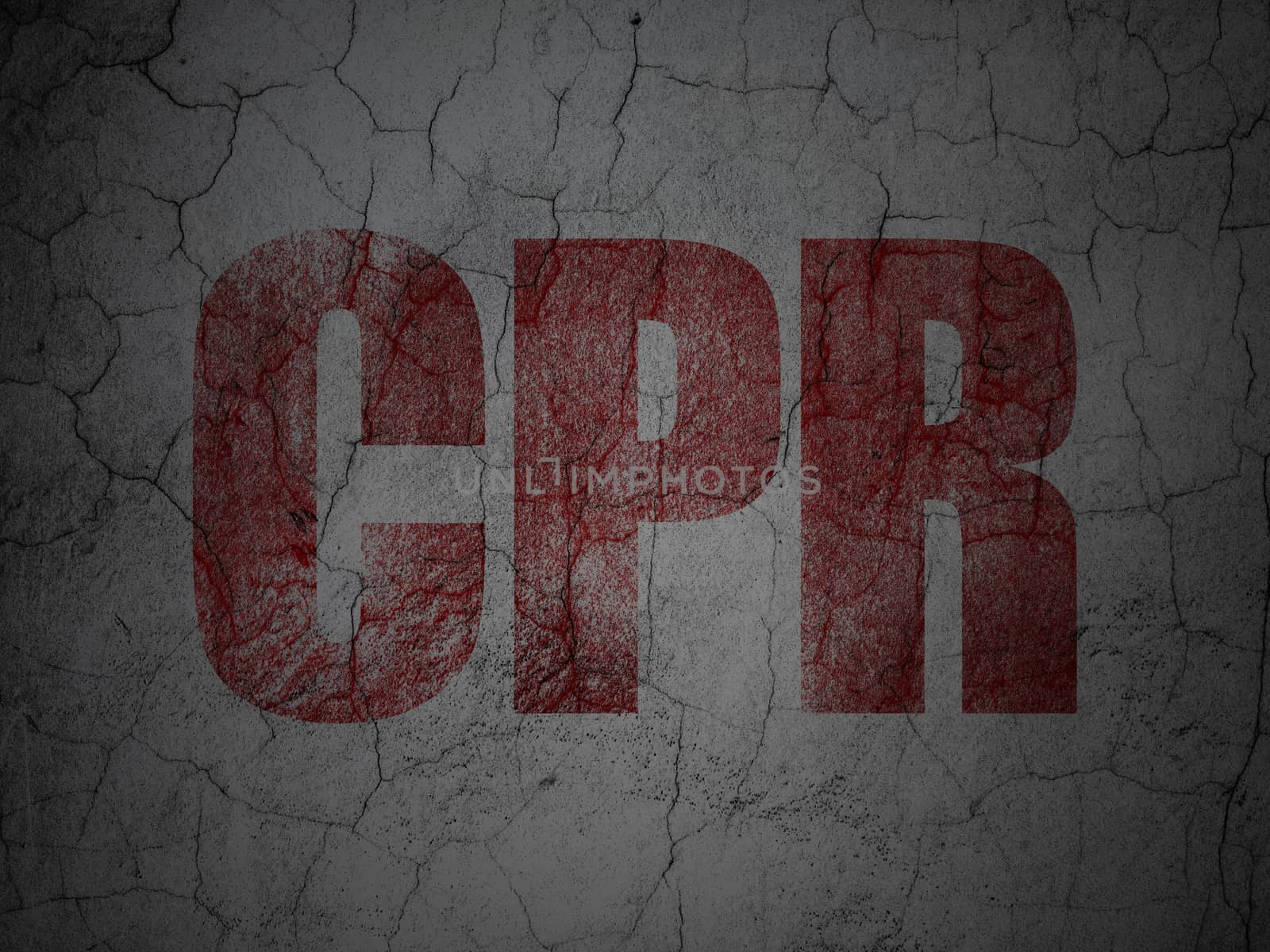 Medicine concept: CPR on grunge wall background by maxkabakov