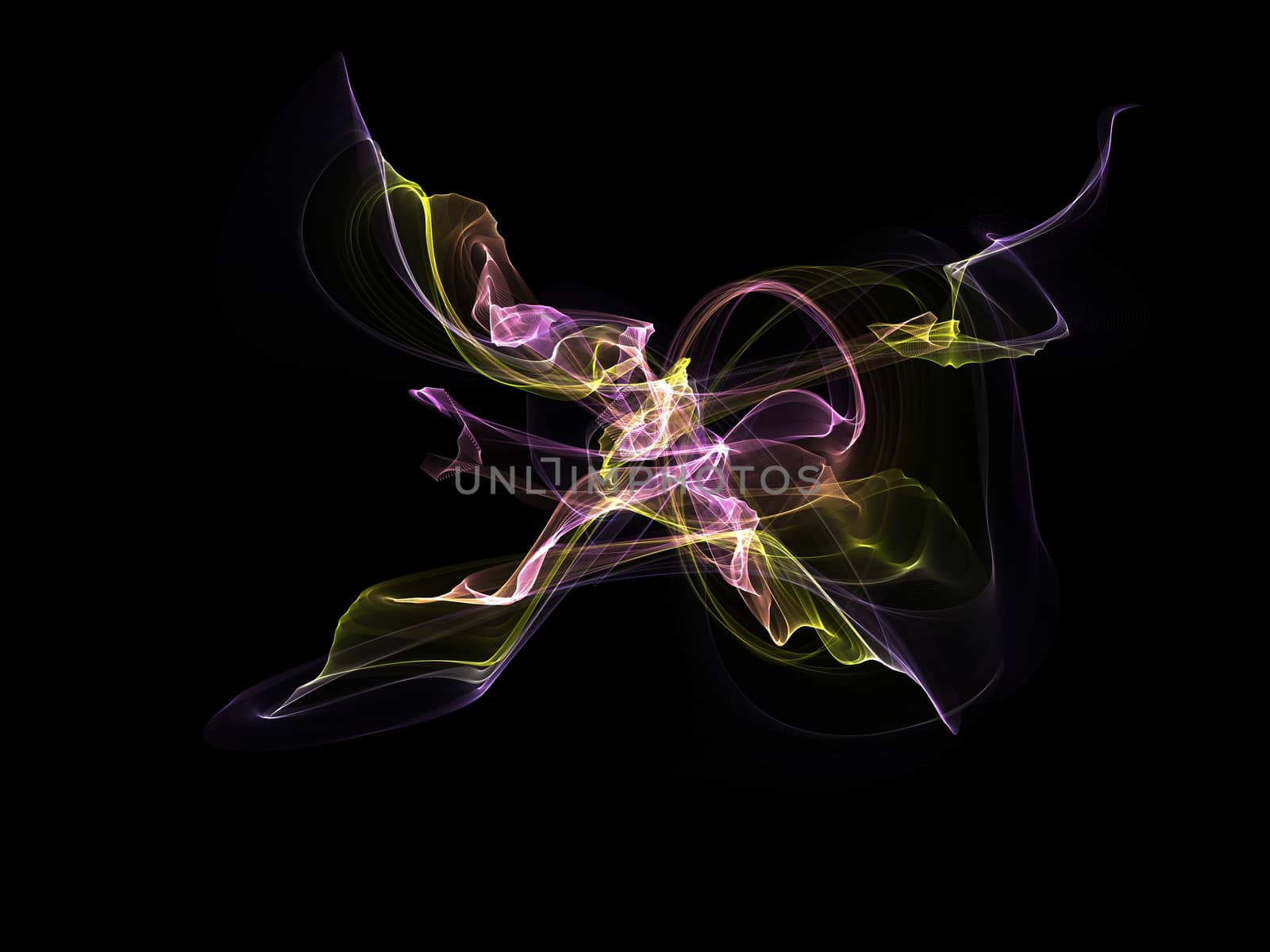 Dark abstract background with a glowing abstract waves, abstract background