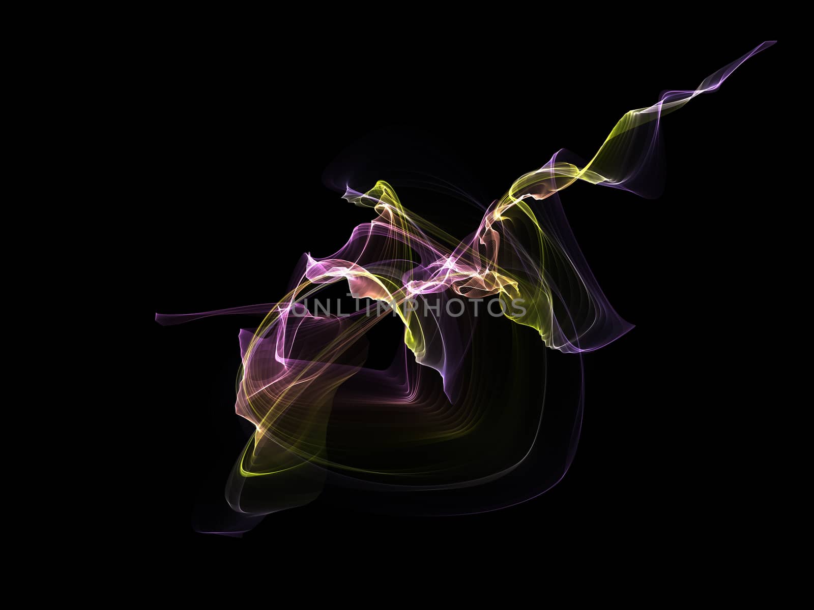 Dark abstract background with a glowing abstract waves by teerawit