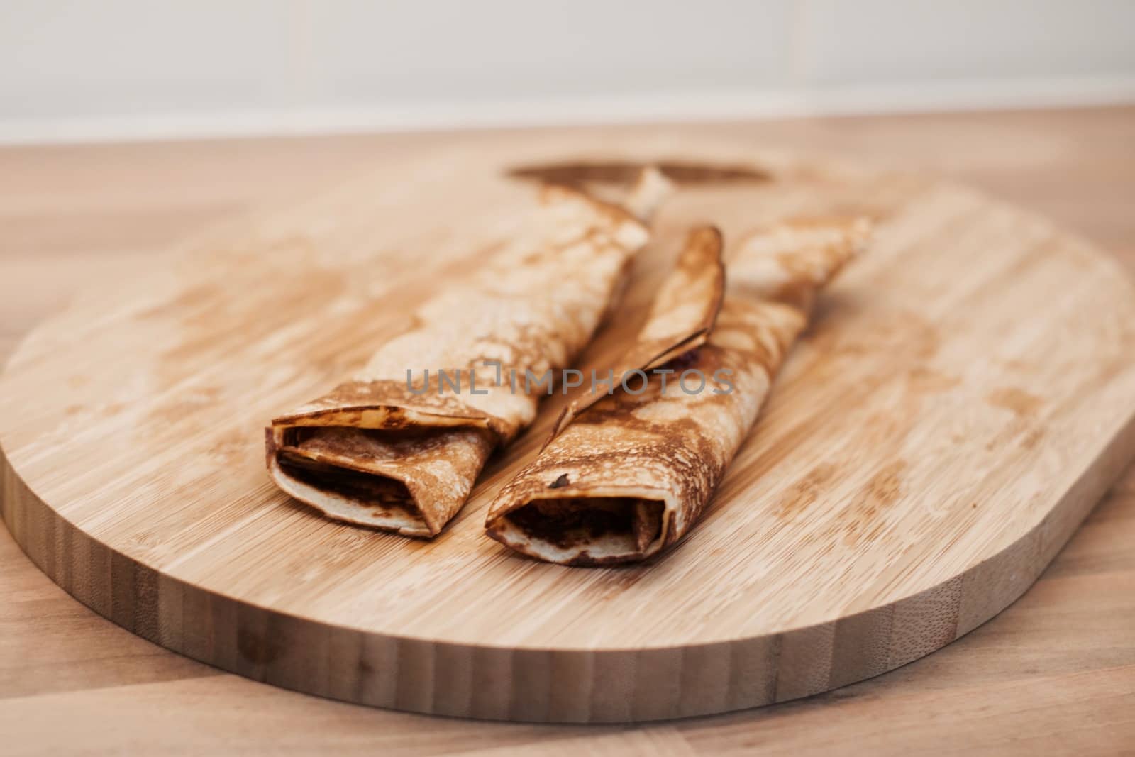 Tasty and delicious pancakes in the kitchen. Cooking concept.