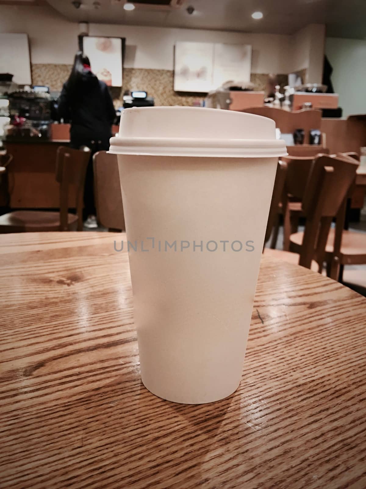 Fresh and delicious coffee on the table in restaurant. Drink concept.