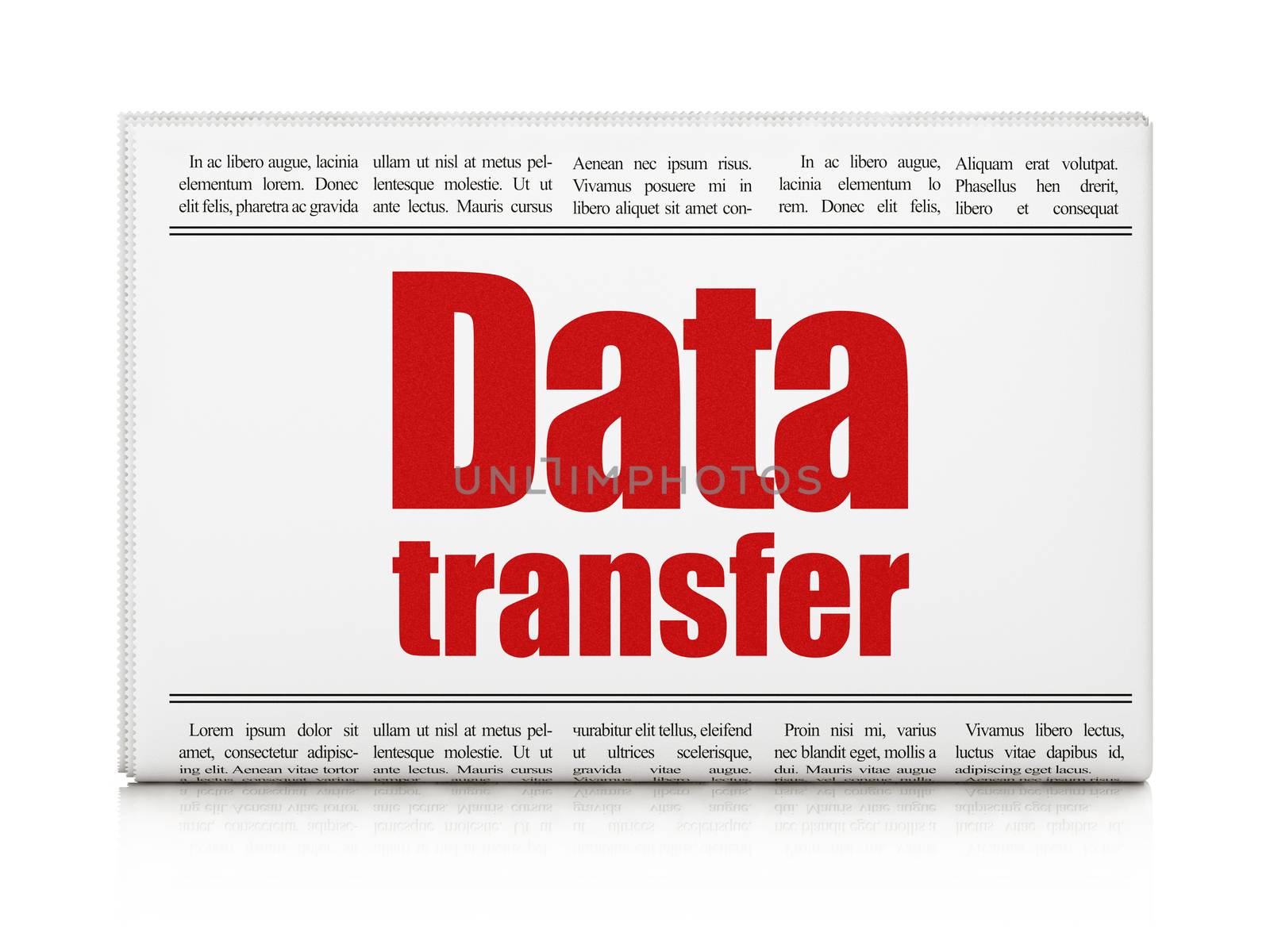 Information concept: newspaper headline Data Transfer by maxkabakov