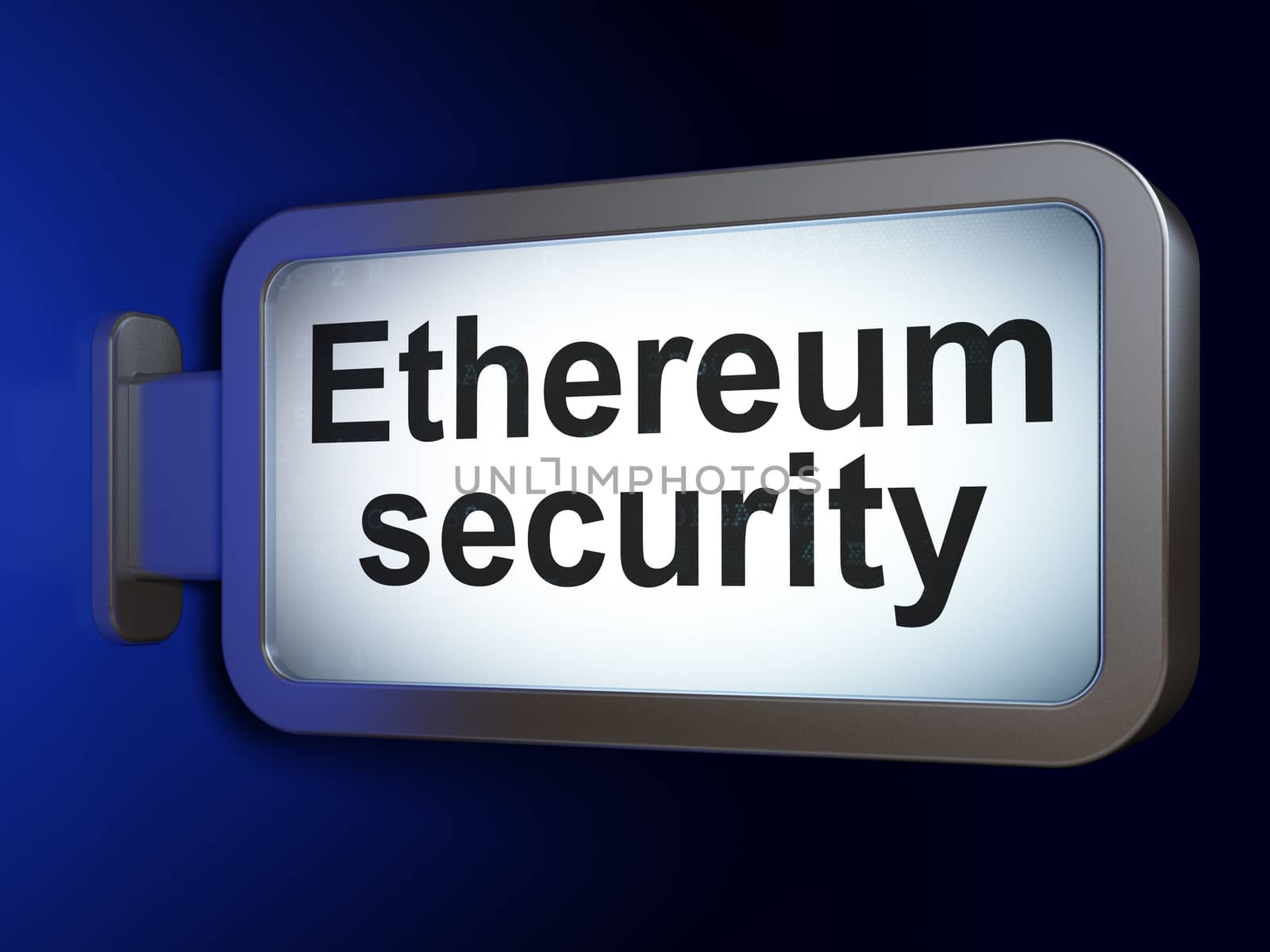 Cryptocurrency concept: Ethereum Security on billboard background by maxkabakov