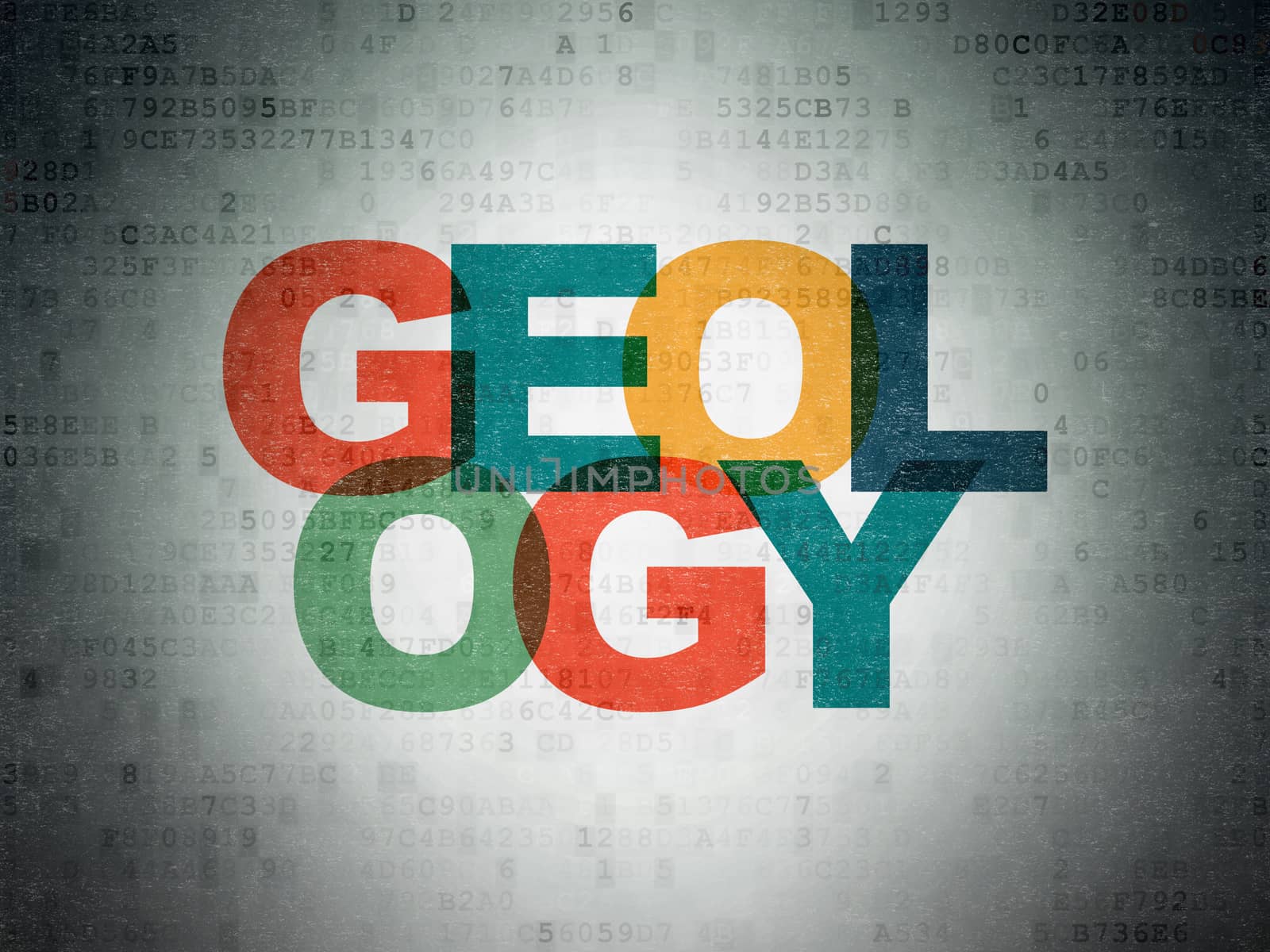 Studying concept: Geology on Digital Data Paper background by maxkabakov