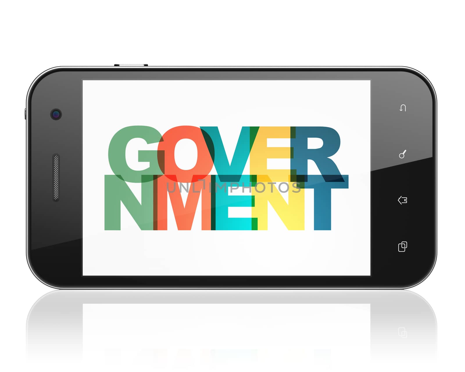 Political concept: Smartphone with Government on  display by maxkabakov