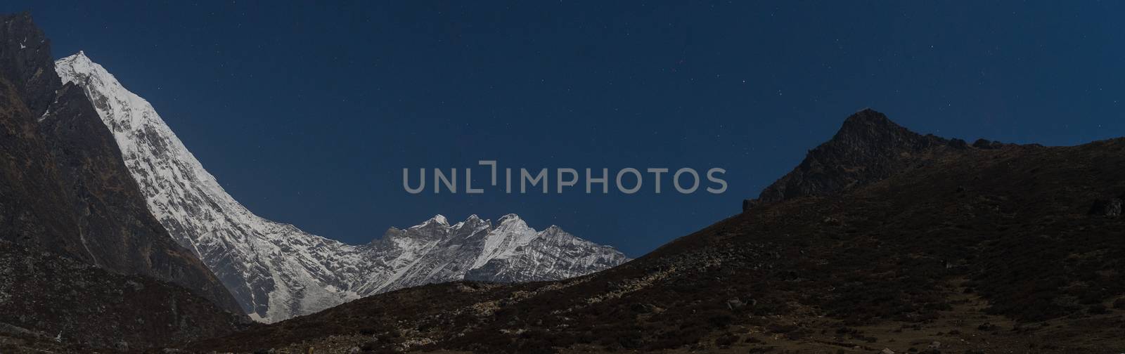 Night mountain panorama in Nepal by javax