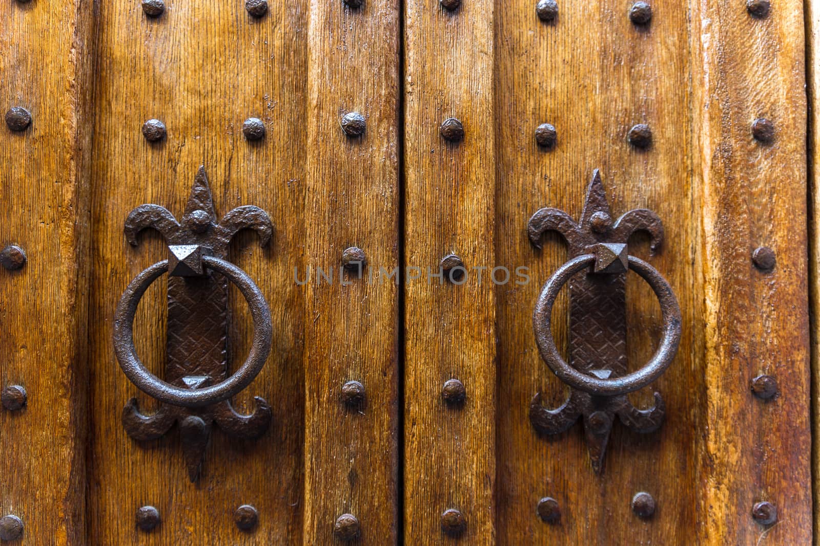 Italy: Close up of rustic old door by alanstix64