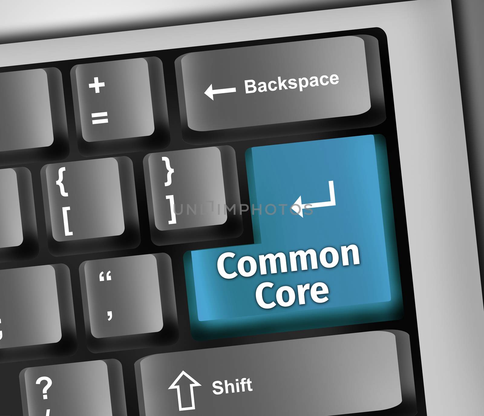 Keyboard Illustration with Common Core wording