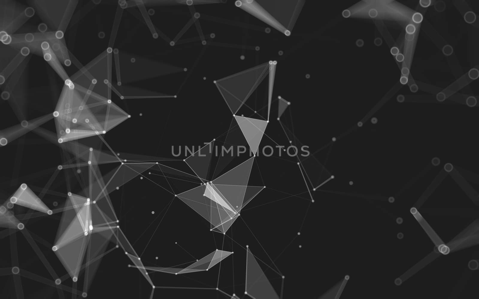 Abstract polygonal space low poly dark background, 3d rendering by teerawit