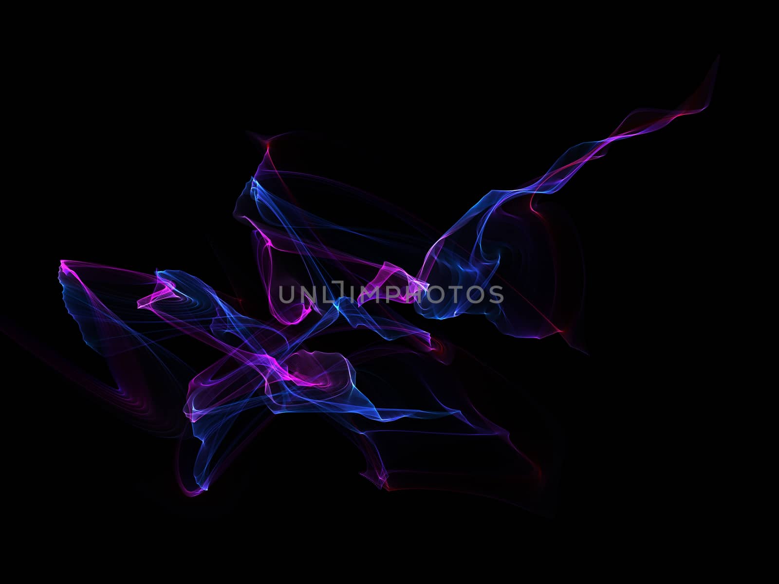 Dark abstract background with a glowing abstract waves, abstract background