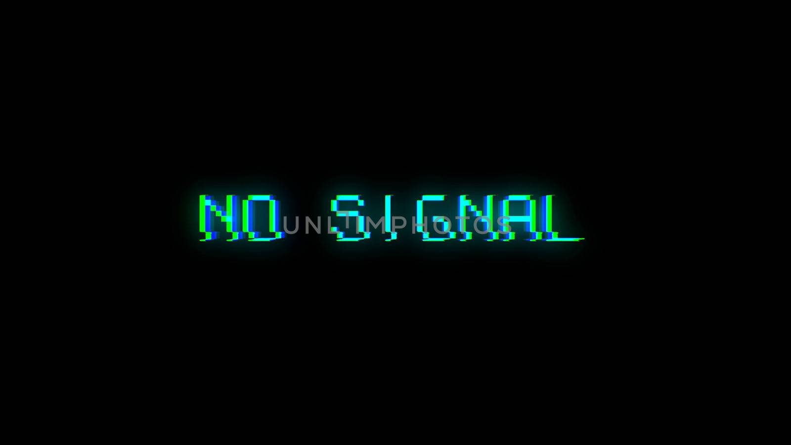 NO SIGNAL text glitch because of bad signal by nolimit046