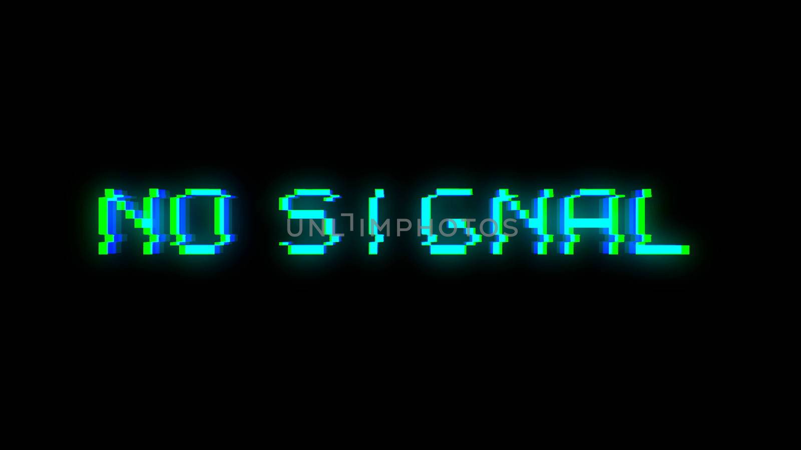 NO SIGNAL text glitch because of bad signal by nolimit046