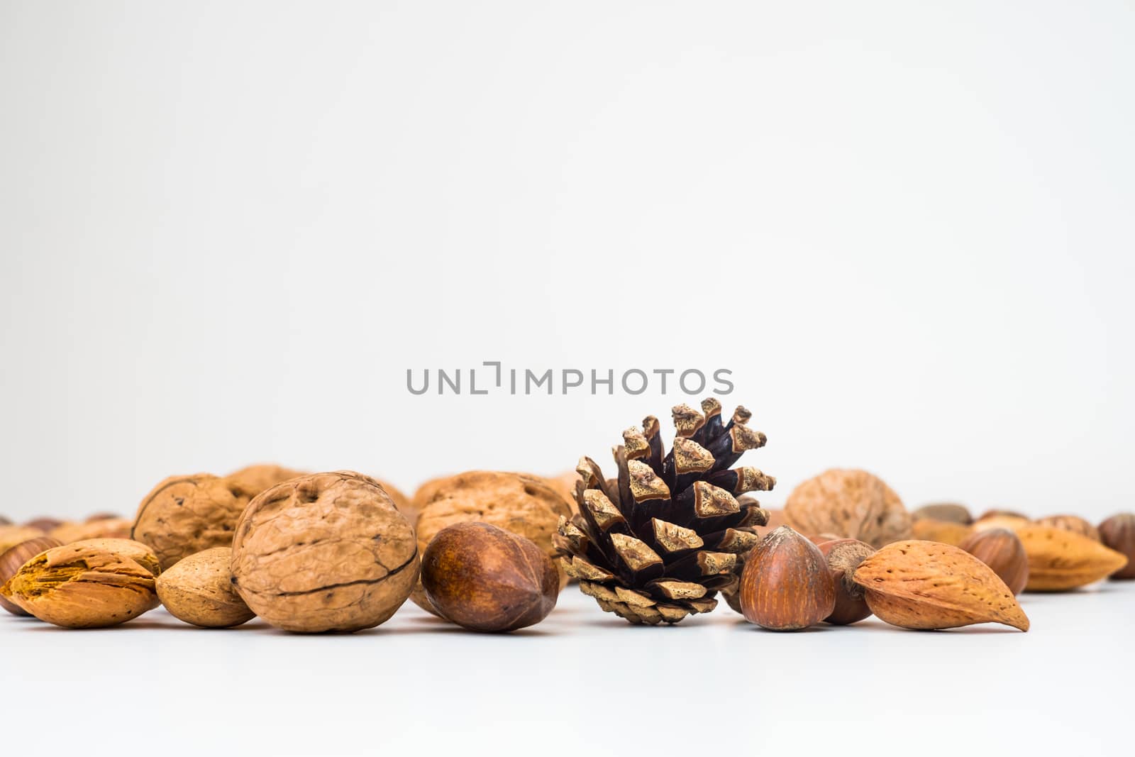 A selection of various nuts for consumption