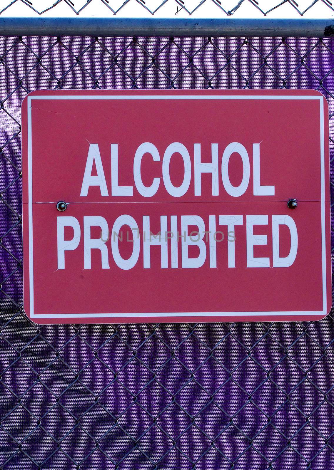 Red Alcohol Prohibited sign