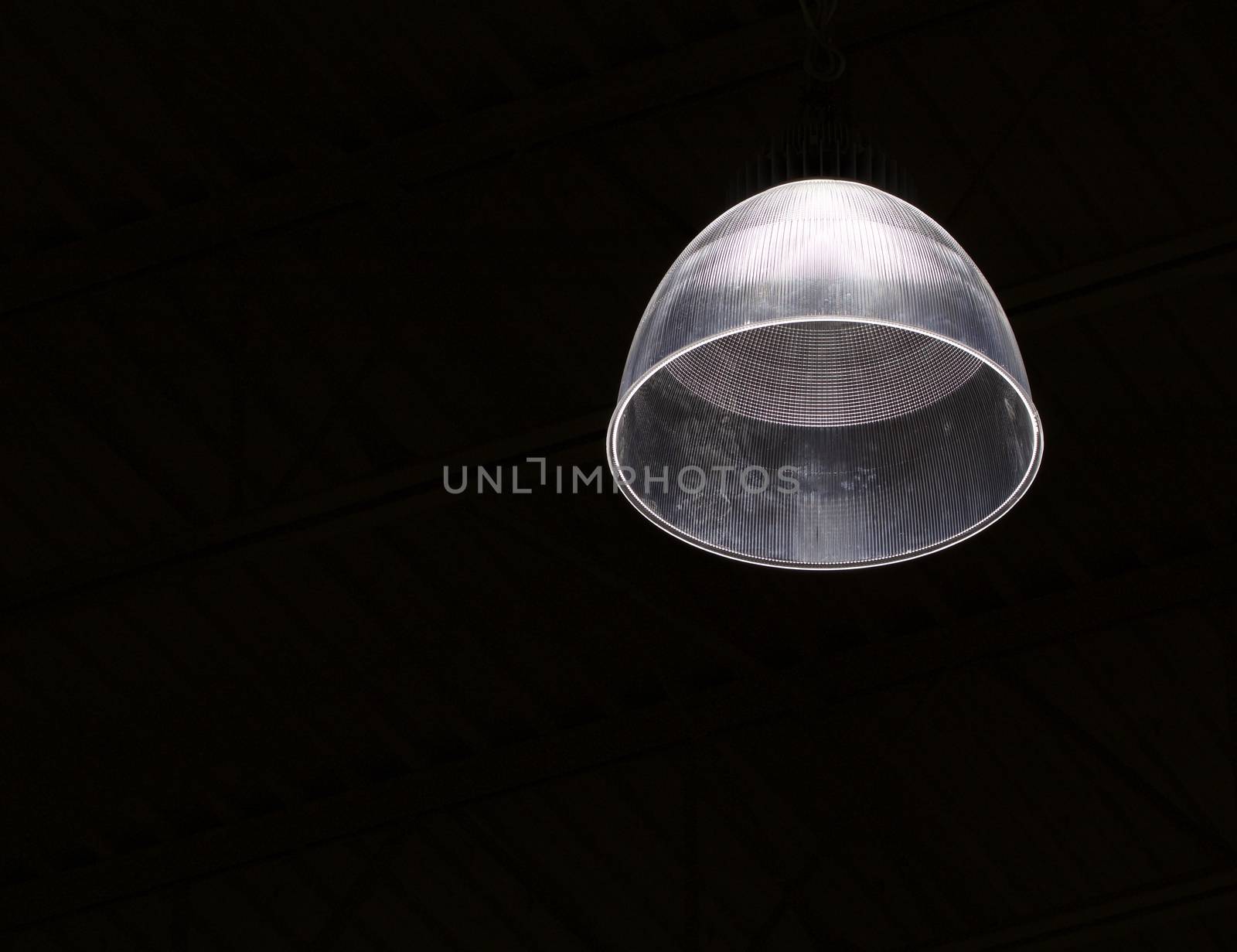 Circular glass shade abstract