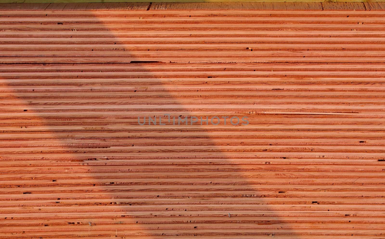 Edge view of plywood sheets