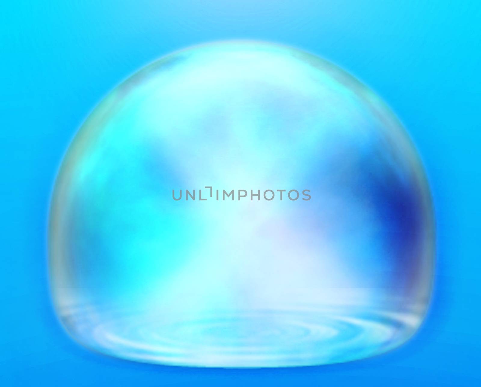 empty  transparent ball. magic glass bubble background