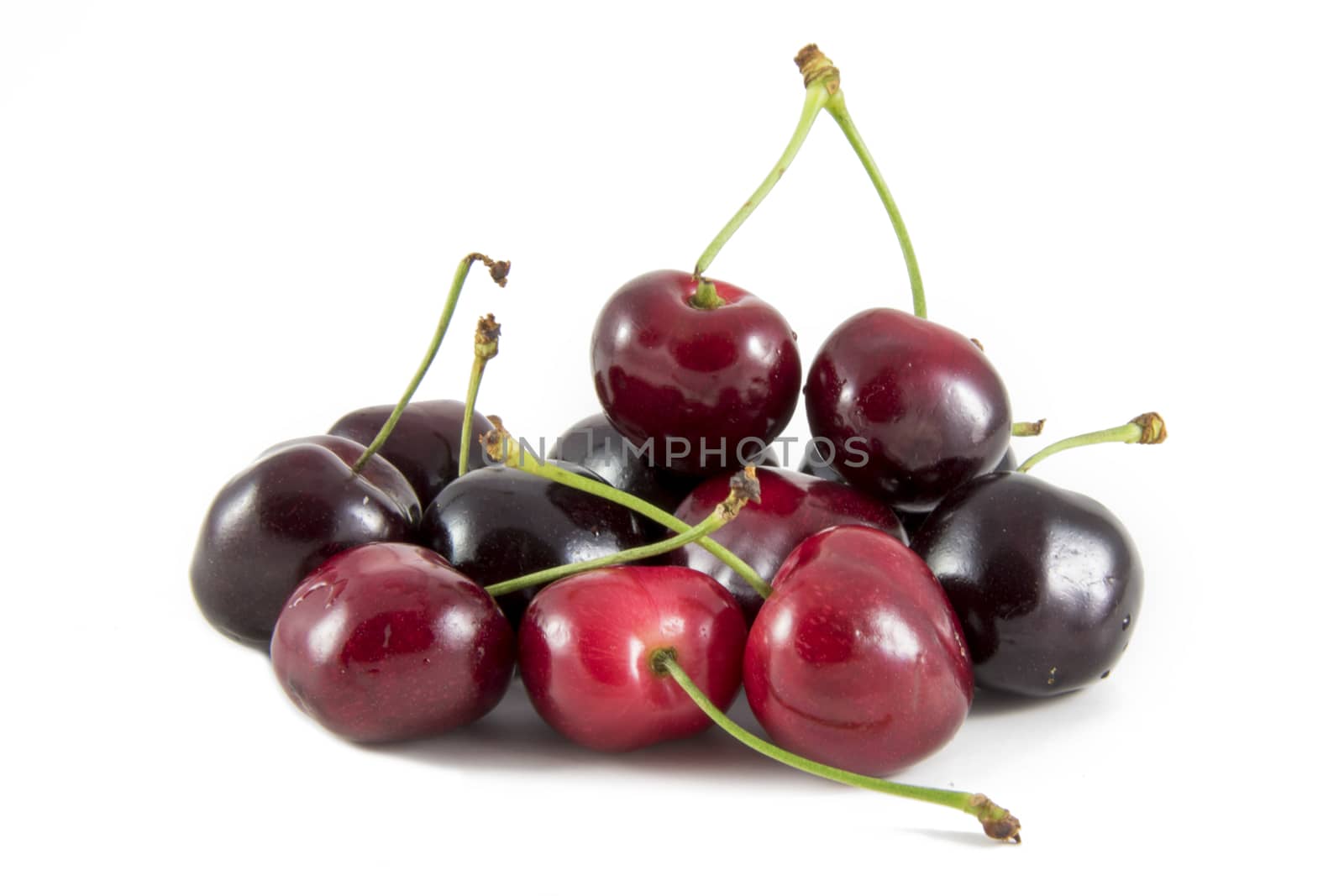 cherries isolated on white background