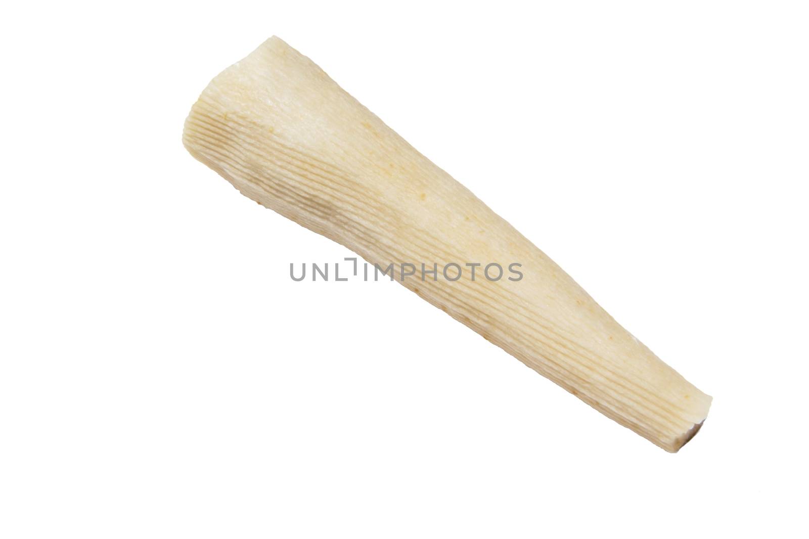 parsley root peeled isolated on white background