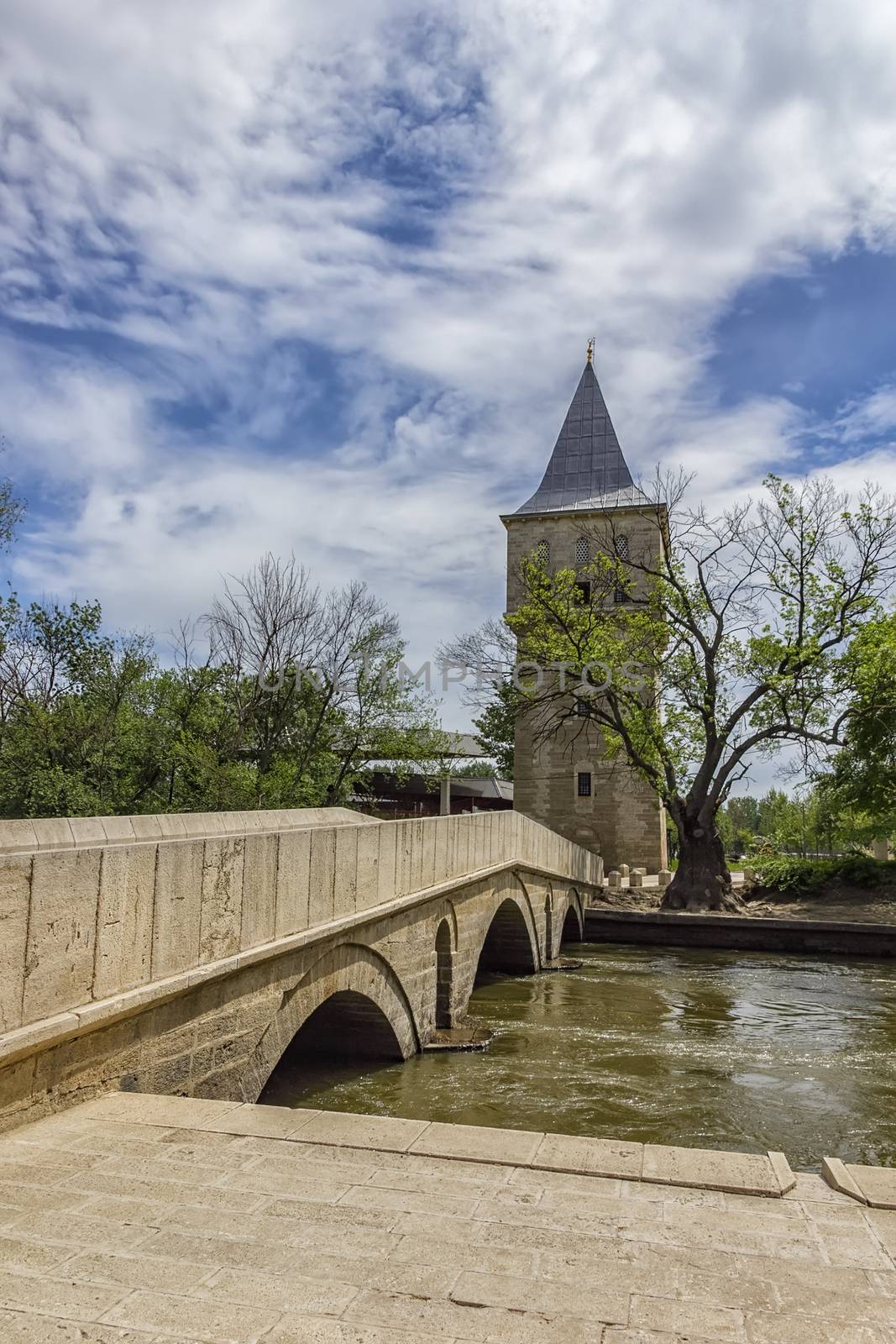 Stone tower and bridge by EdVal