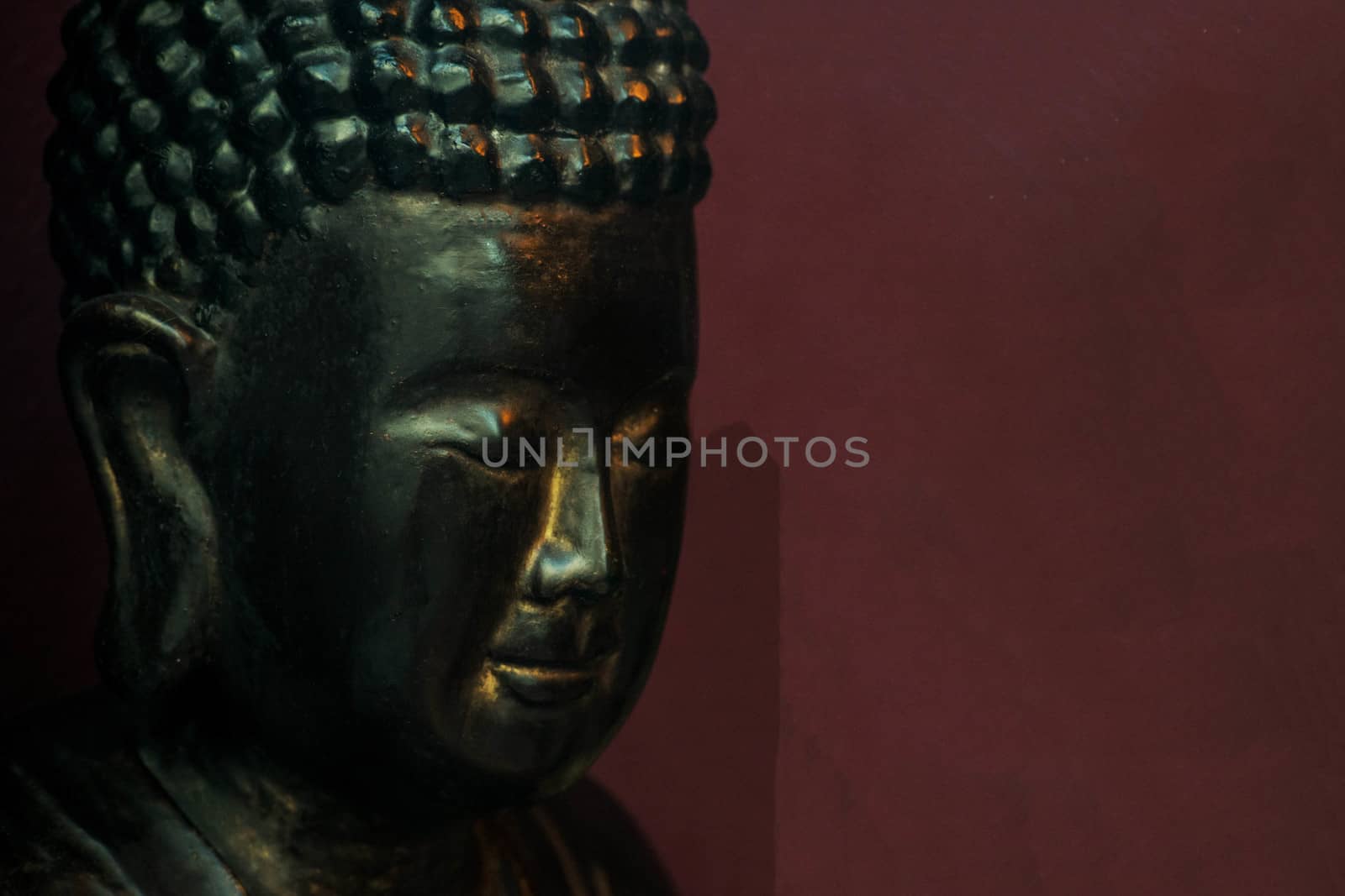 Buddha head symbol of the oriental religion