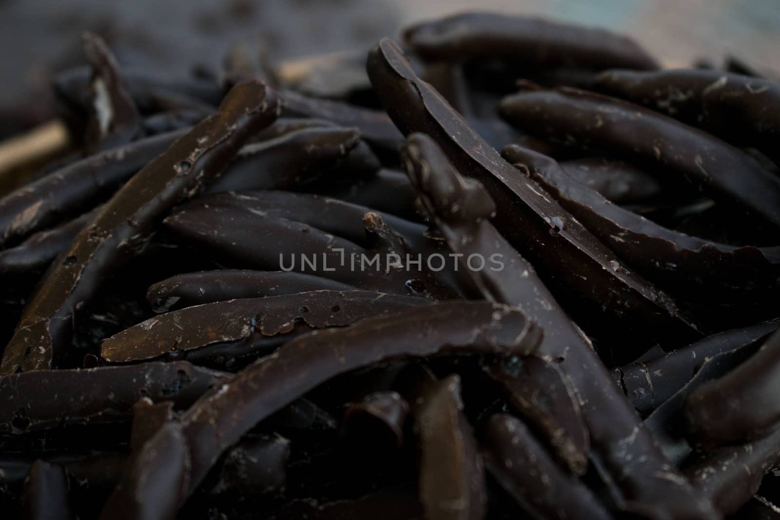 A close up of a group of candied fruits