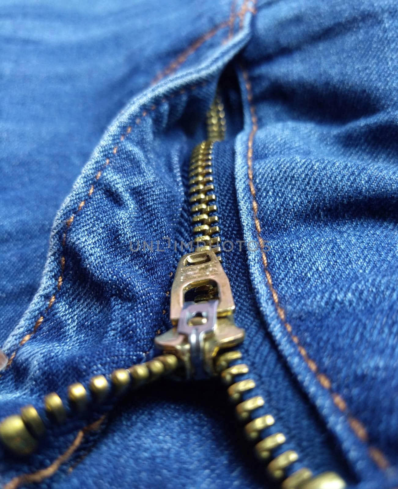A pair of jeans close up with sewing detail