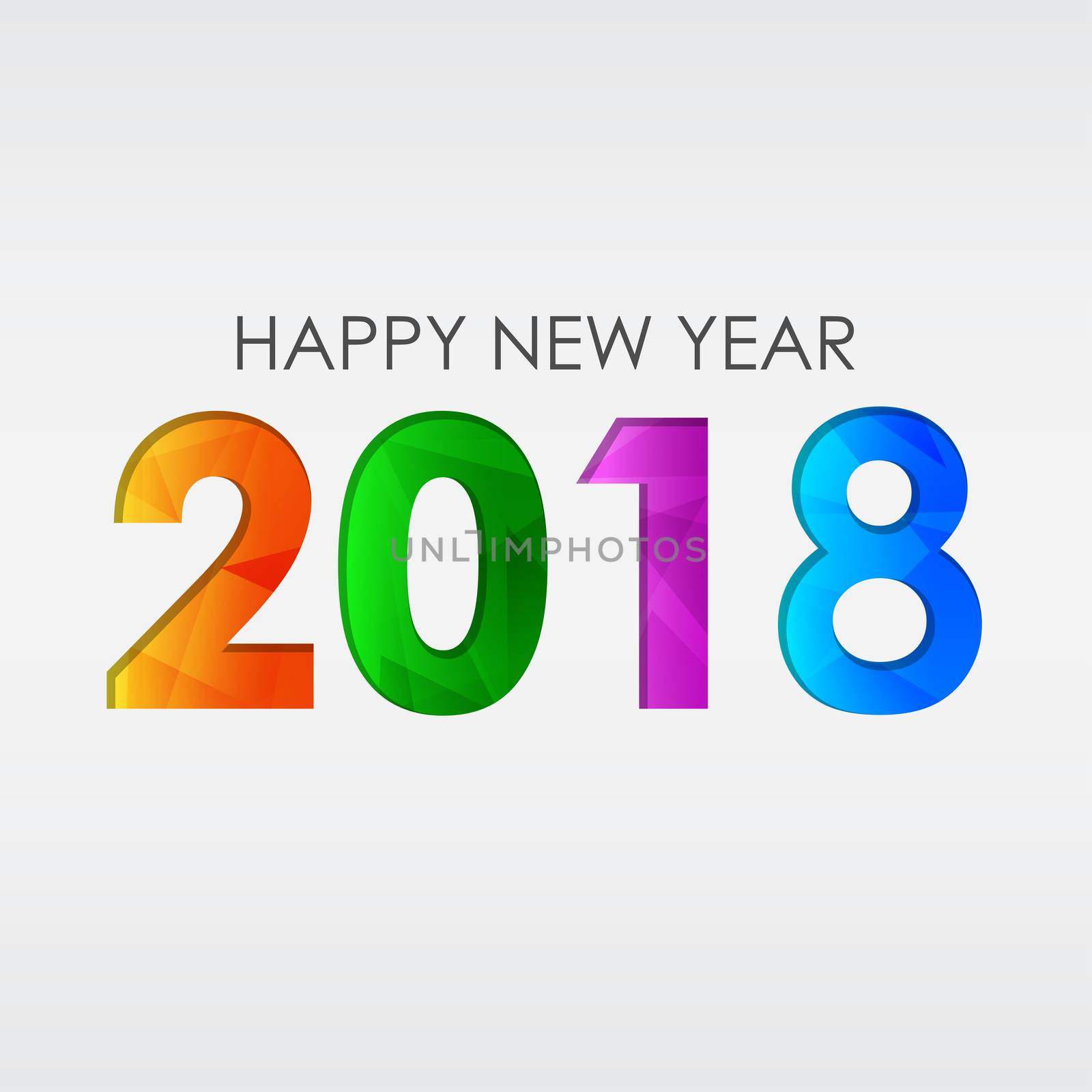 happy new year 2018, greeting card by marinini